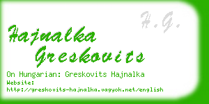 hajnalka greskovits business card